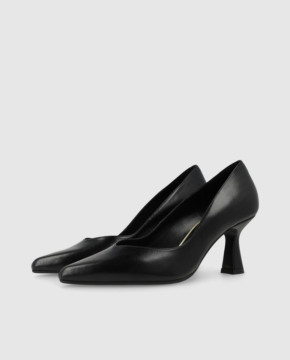 Zapatos de salón de mujer en piel con tacón - Lodi - Negro Negro-3