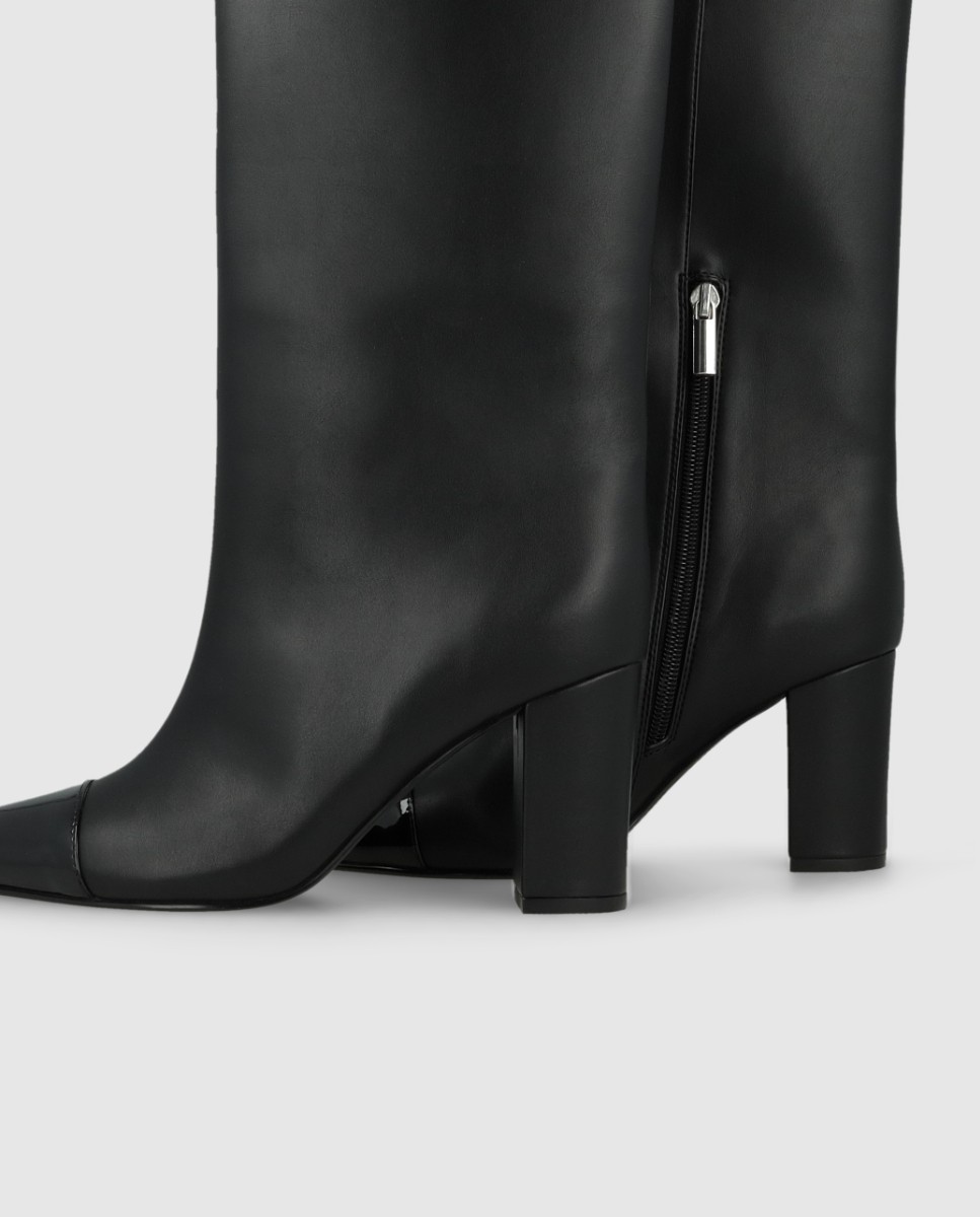 Botas de mujer altas con caña ancha - Lodi - Negro Negro-2