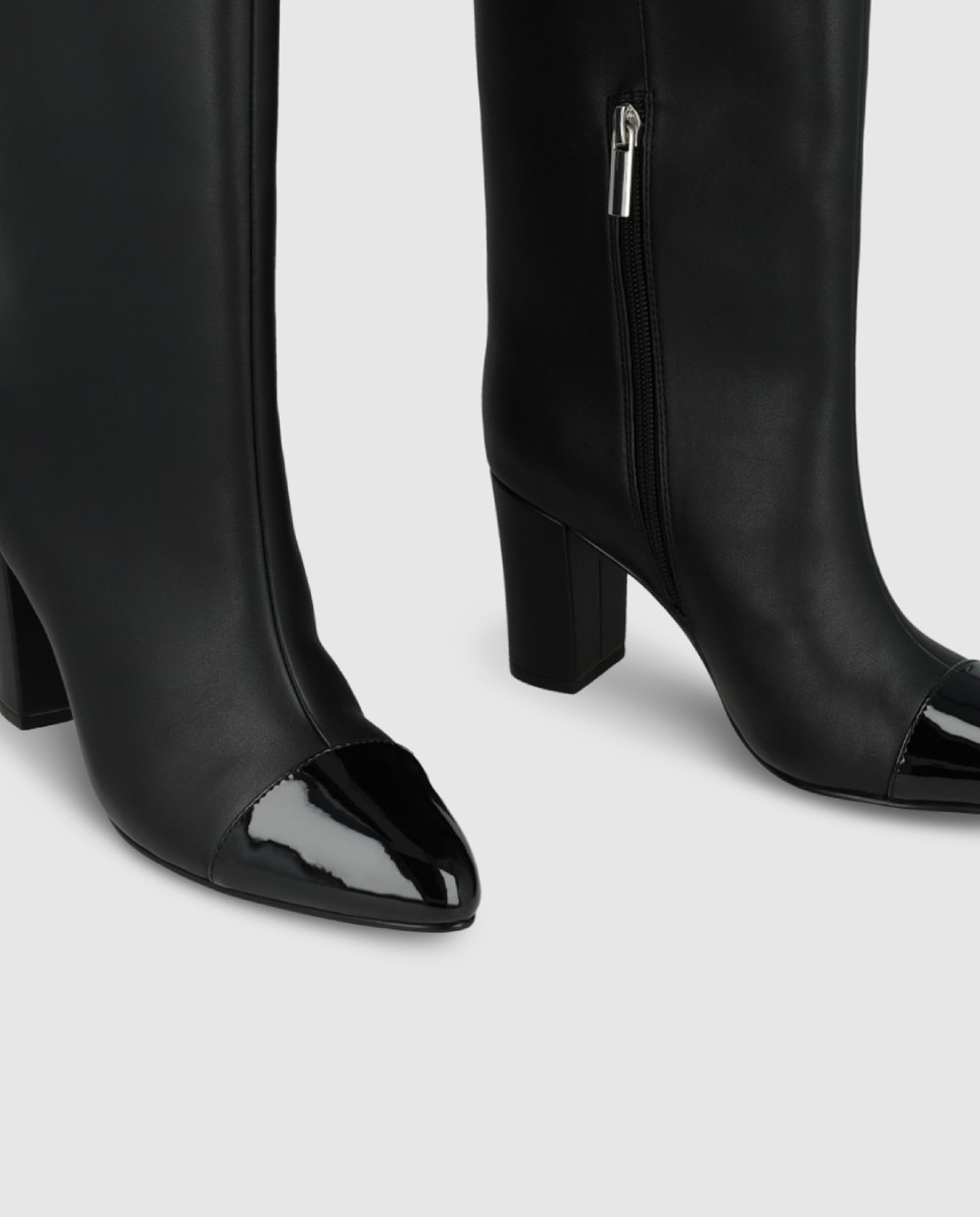 Botas de mujer altas con caña ancha - Lodi - Negro Negro-4