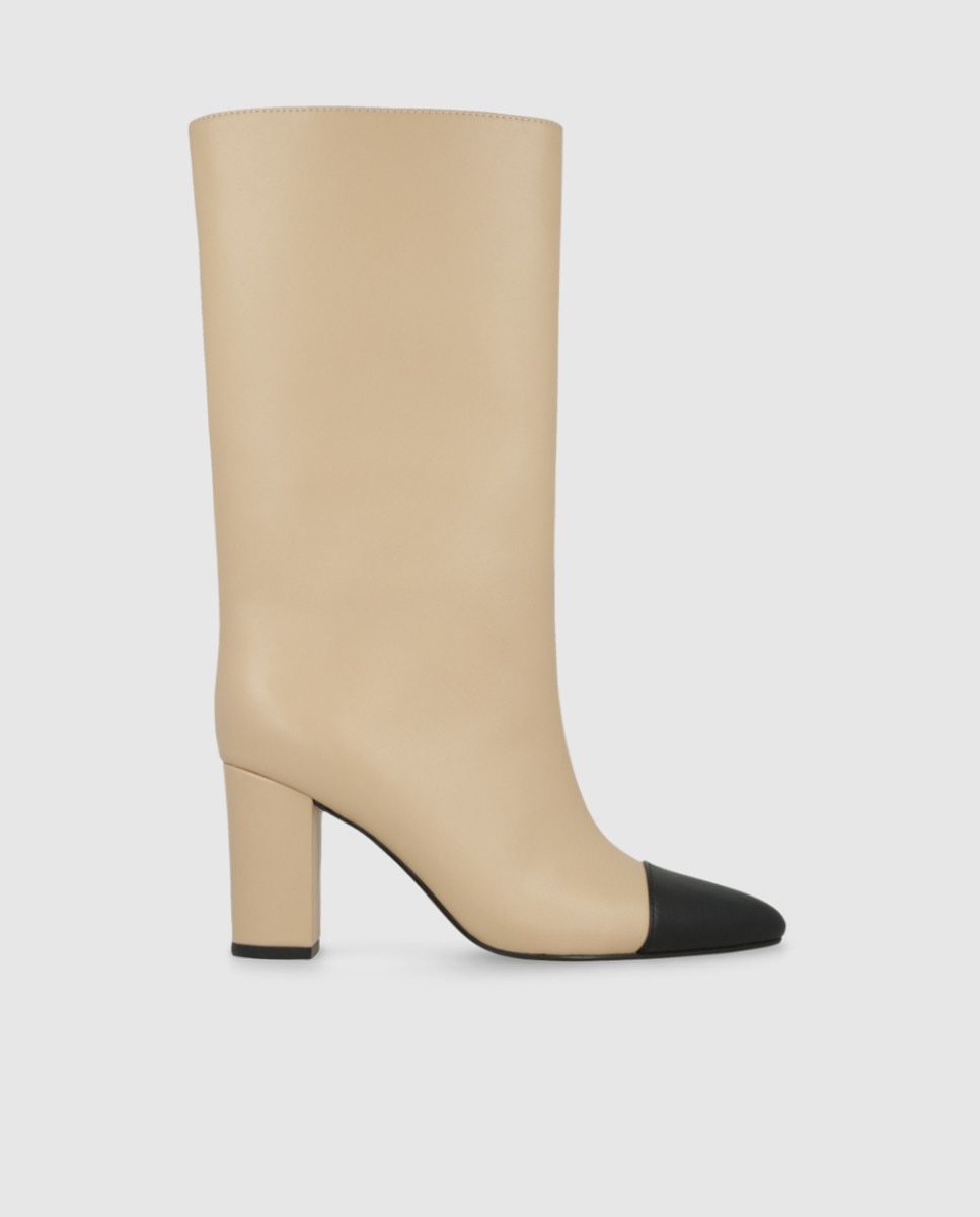 Imagen 0 de Botas de mujer altas de caña ancha Beige