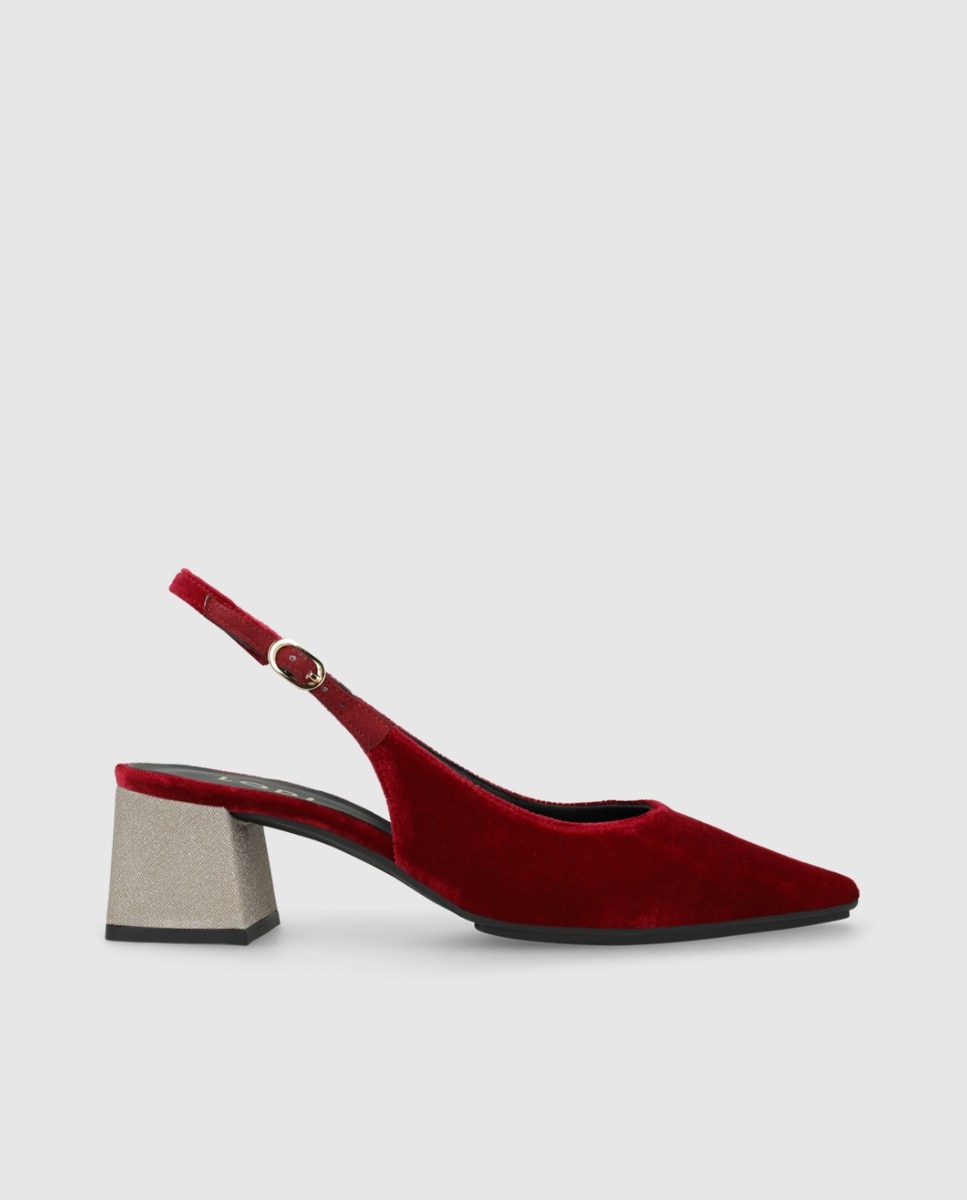 Imagen 1 de Zapatos de salón de mujer en terciopelo - Lodi - Rojo Rojo
