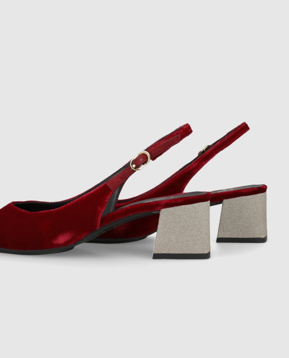 Imagen 2 de Zapatos de salón de mujer en terciopelo - Lodi - Rojo Rojo
