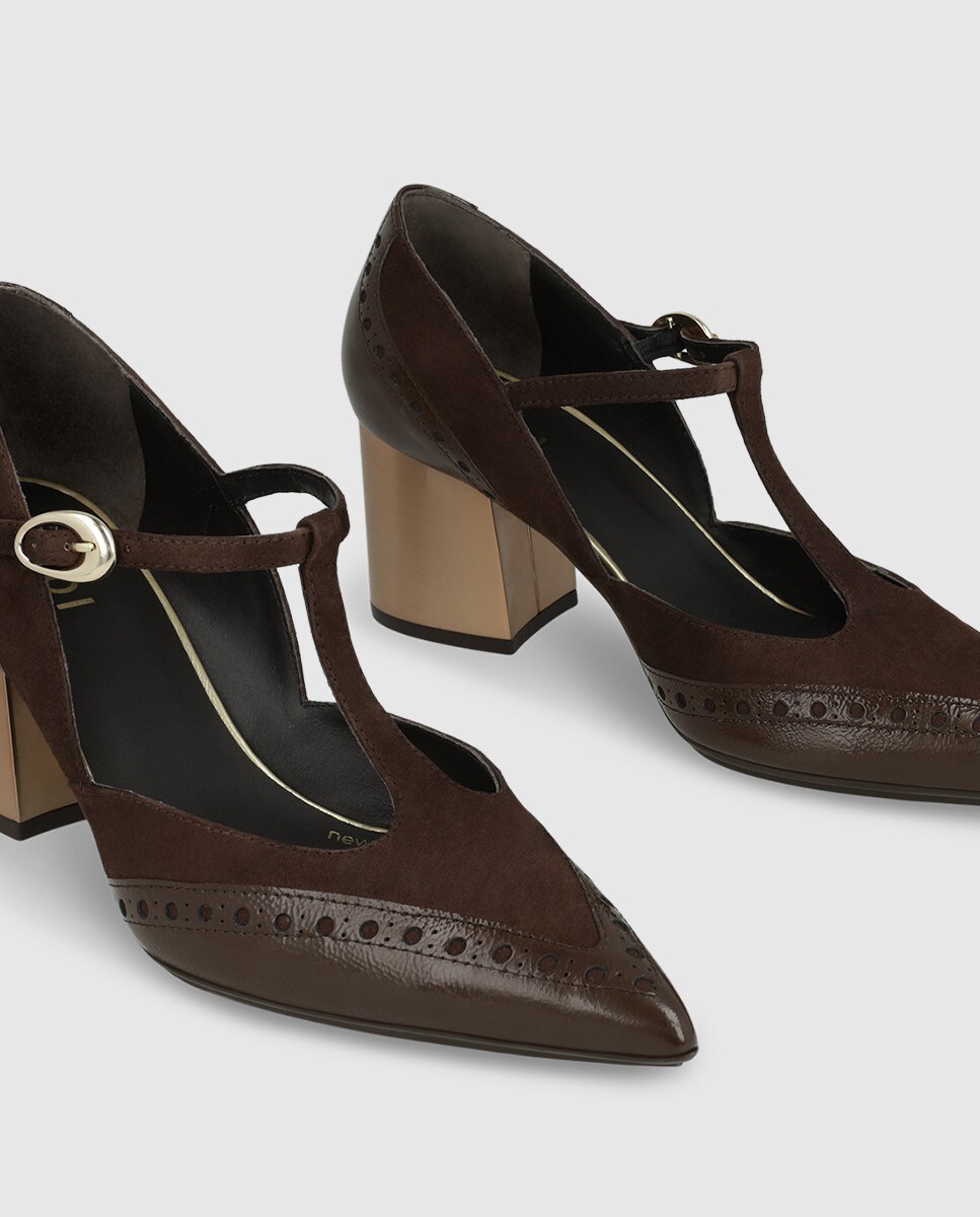 Zapatos de salón de mujer en piel con tacón pintado · Lodi · El