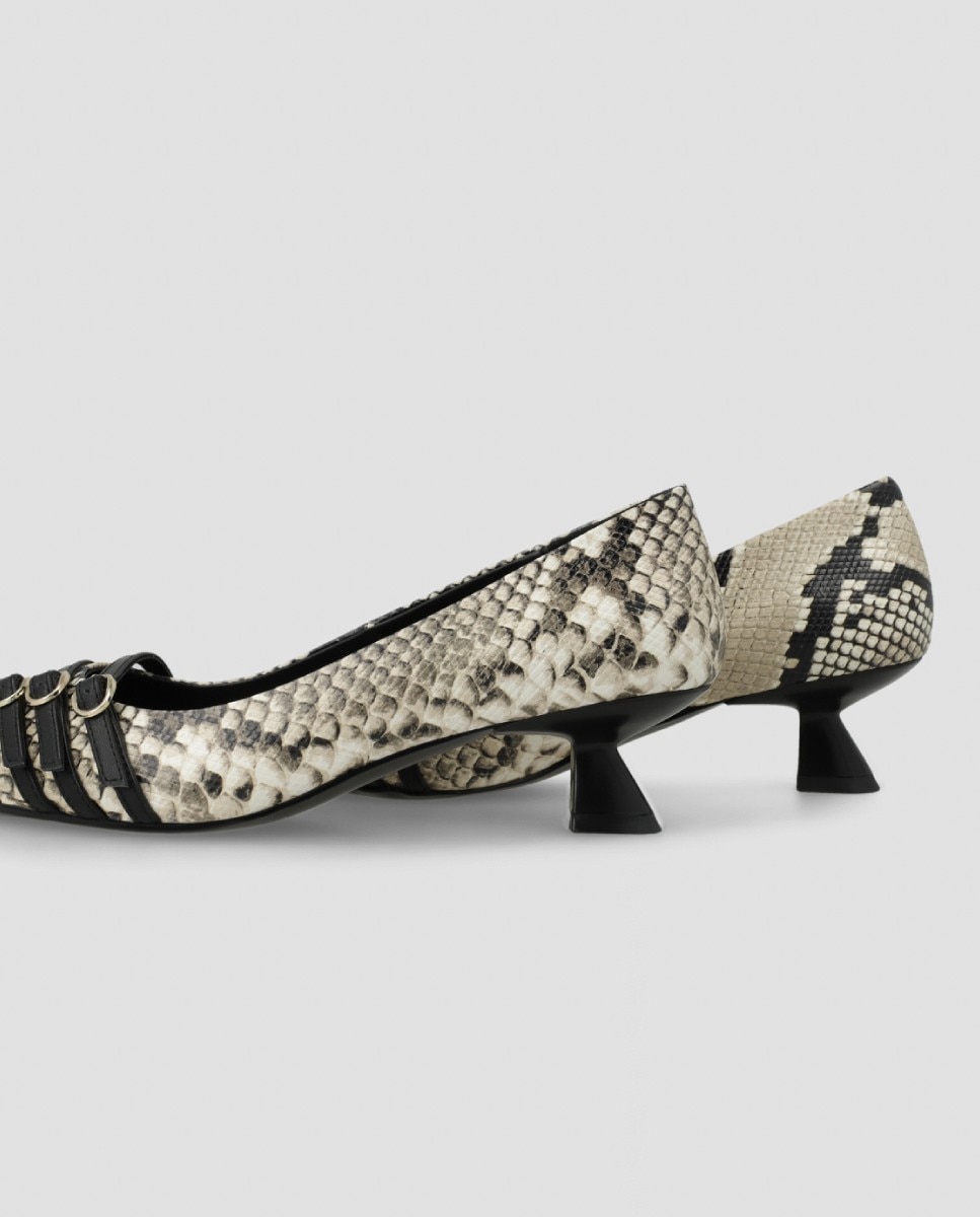 Imagen 2 de Zapatos de salón de mujer en piel efecto animal print - Lodi - Beige/Marrón Beige/Marrón