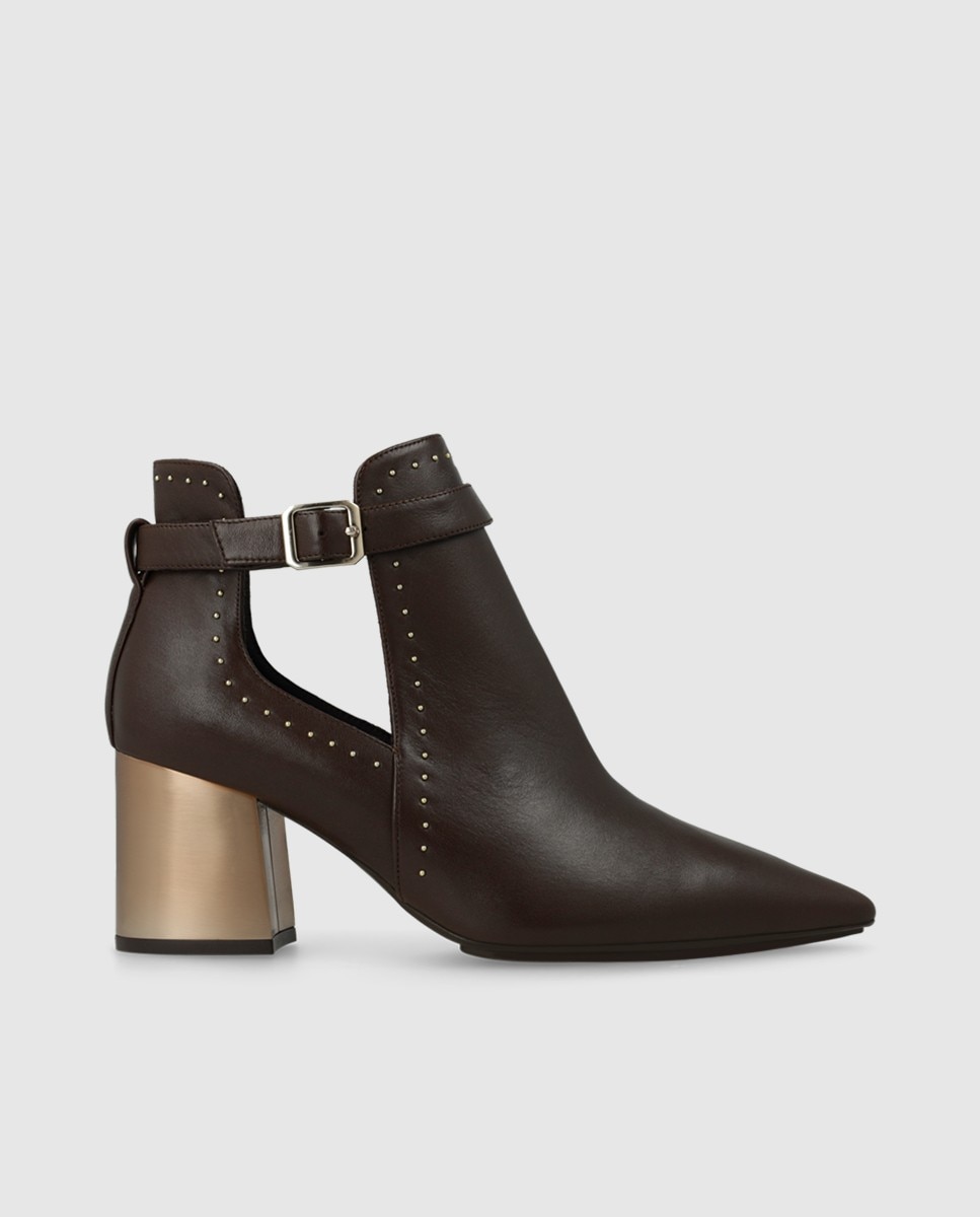 Lodi - Botines de mujer en piel con tacón pintado.