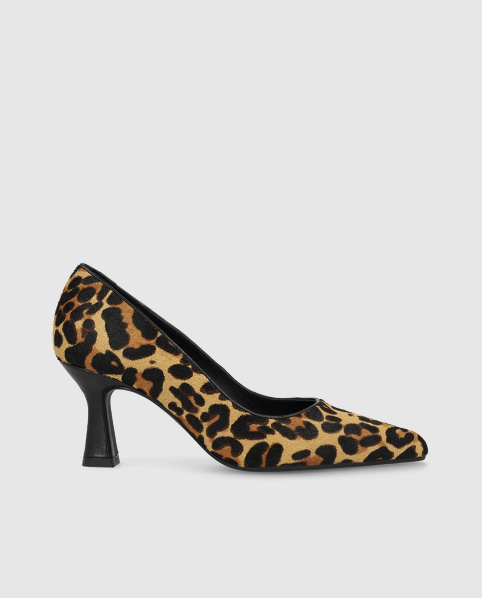 Zapatos de salón de mujer en piel efecto animal print - Lodi - Marrón Marrón-1