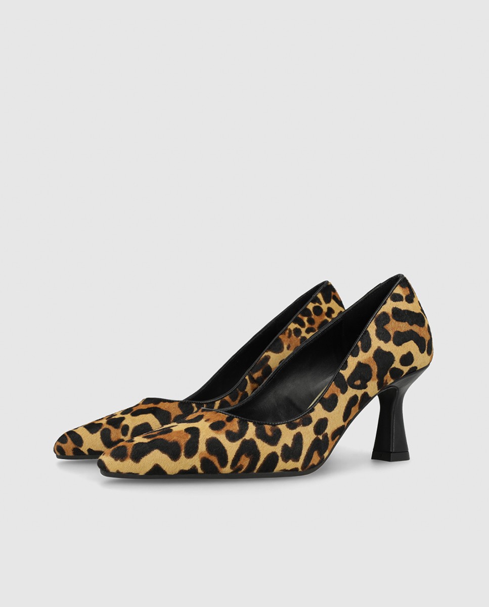 Zapatos de salón de mujer en piel efecto animal print - Lodi - Marrón Marrón-3