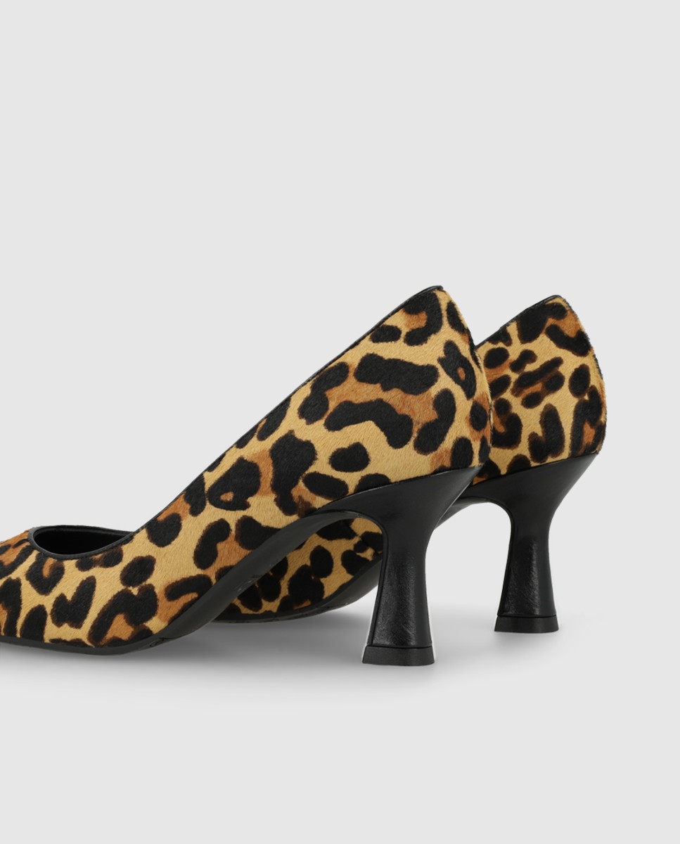 Zapatos de salón de mujer en piel efecto animal print - Lodi - Marrón Marrón-2