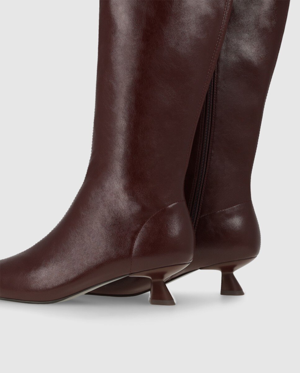 Botas de mujer altas con adorno - Lodi - Marrón oscuro Marrón oscuro-3