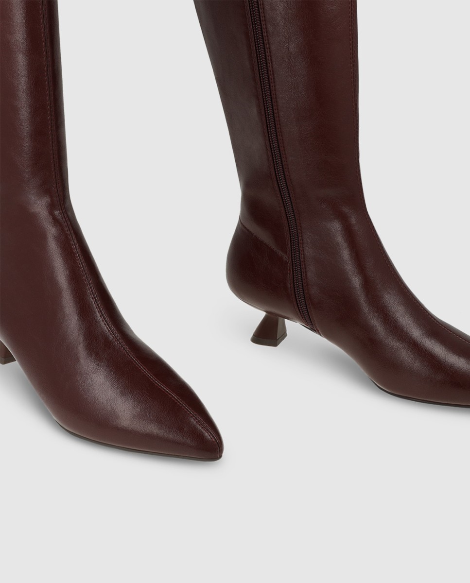 Botas de mujer altas con adorno - Lodi - Marrón oscuro Marrón oscuro-4