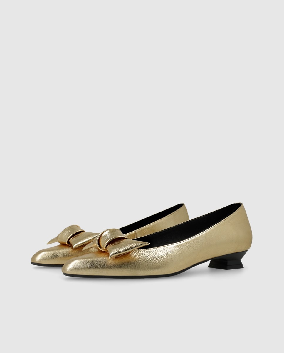 Imagen 3 de Zapatos de salón de mujer en piel metalizada - Lodi - Dorado Dorado