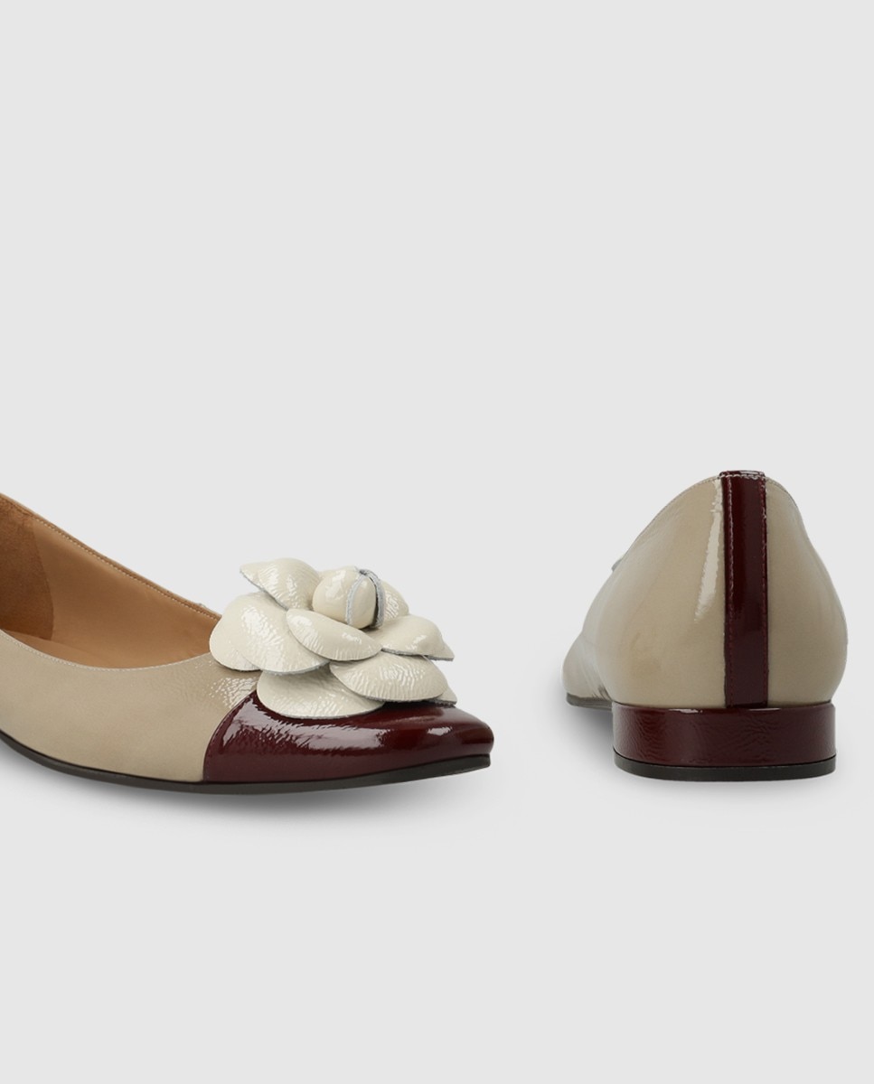 Bailarinas de mujer en piel efecto charol - Lodi - Beige Beige-2