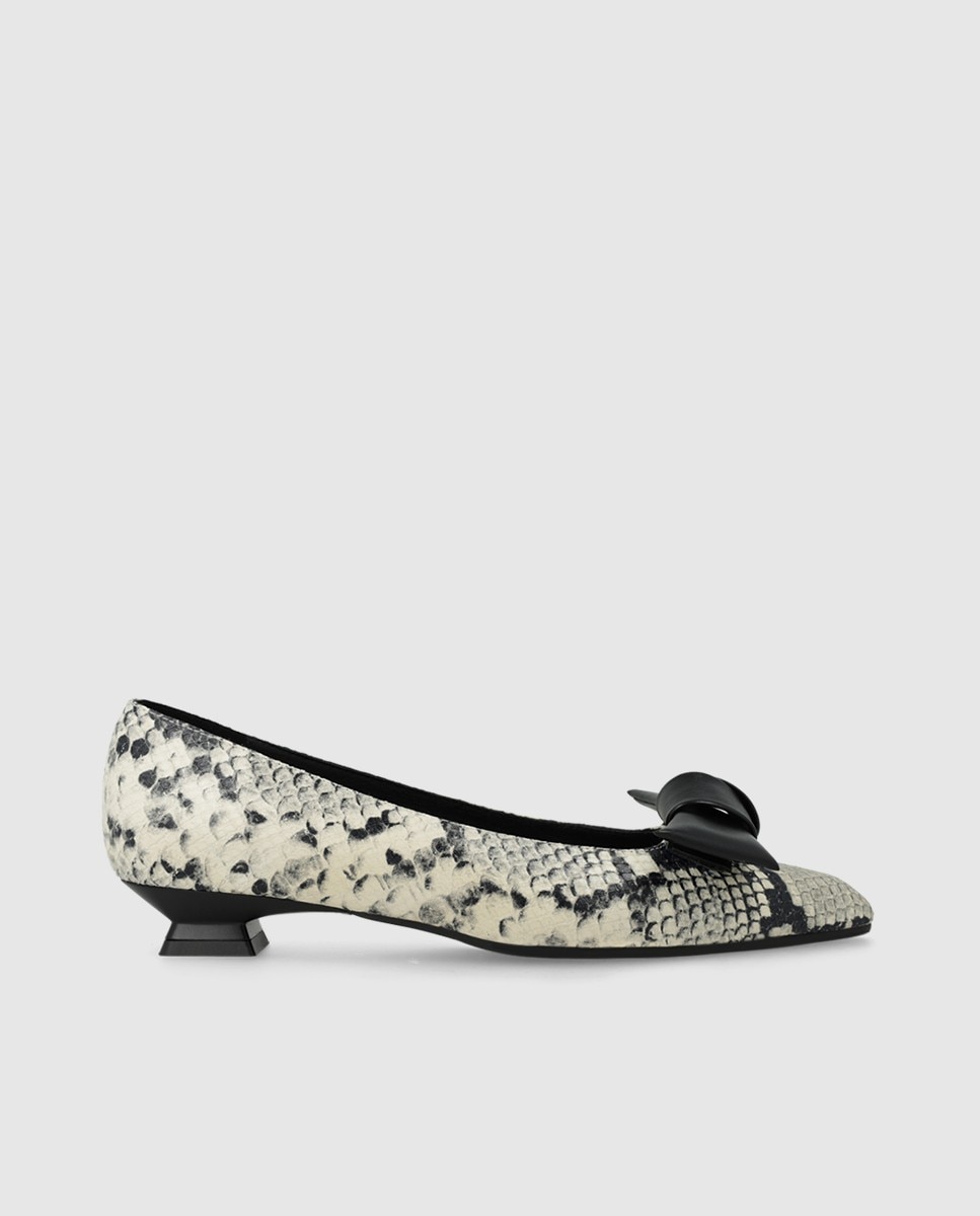 Zapatos de mujer en piel efecto animal print - Lodi - Negro Negro-1