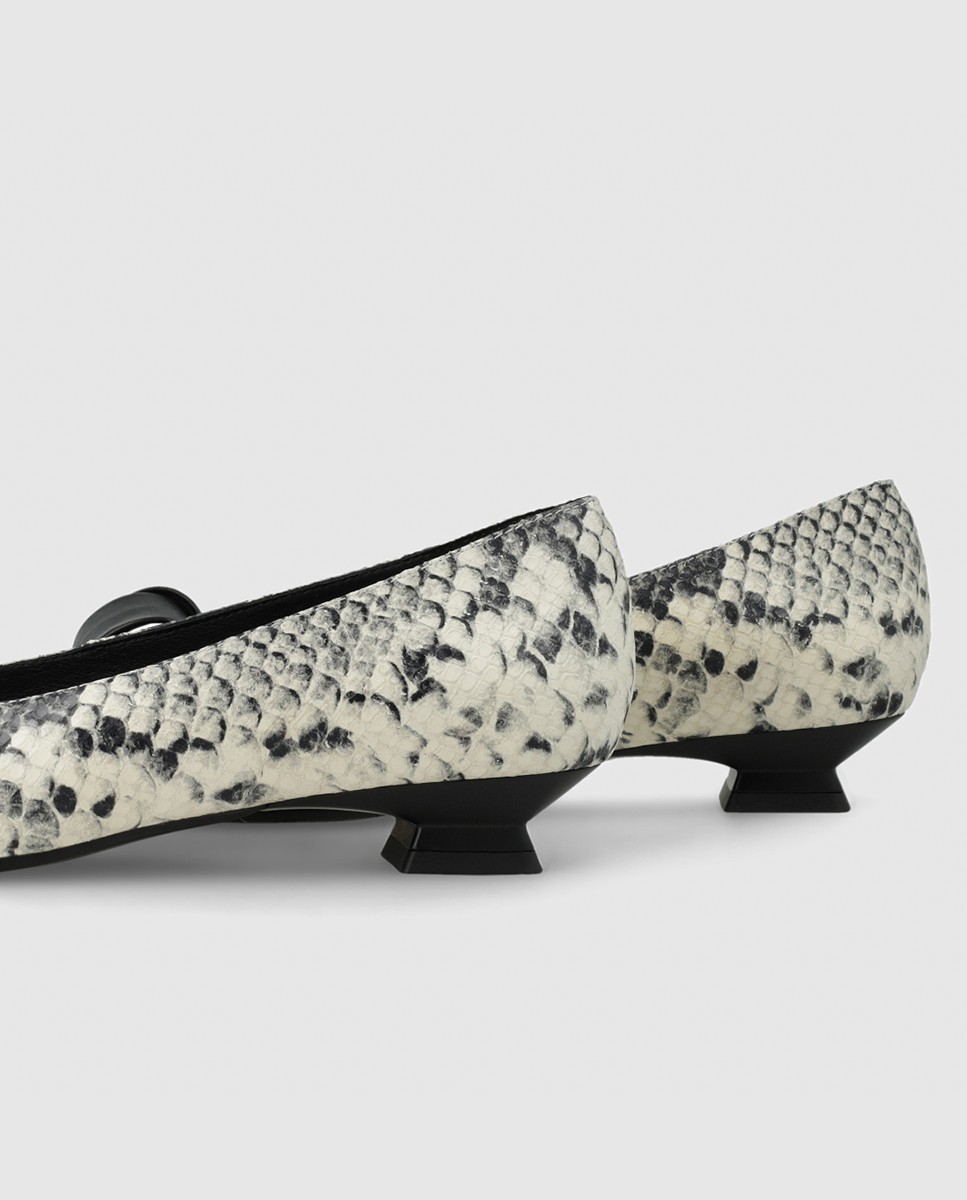 Zapatos de mujer en piel efecto animal print - Lodi - Negro Negro-2