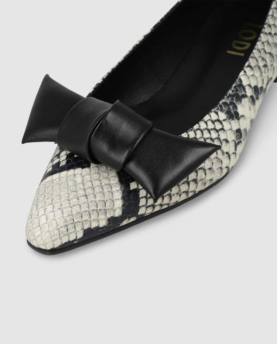 Zapatos de mujer en piel efecto animal print - Lodi - Negro Negro-4
