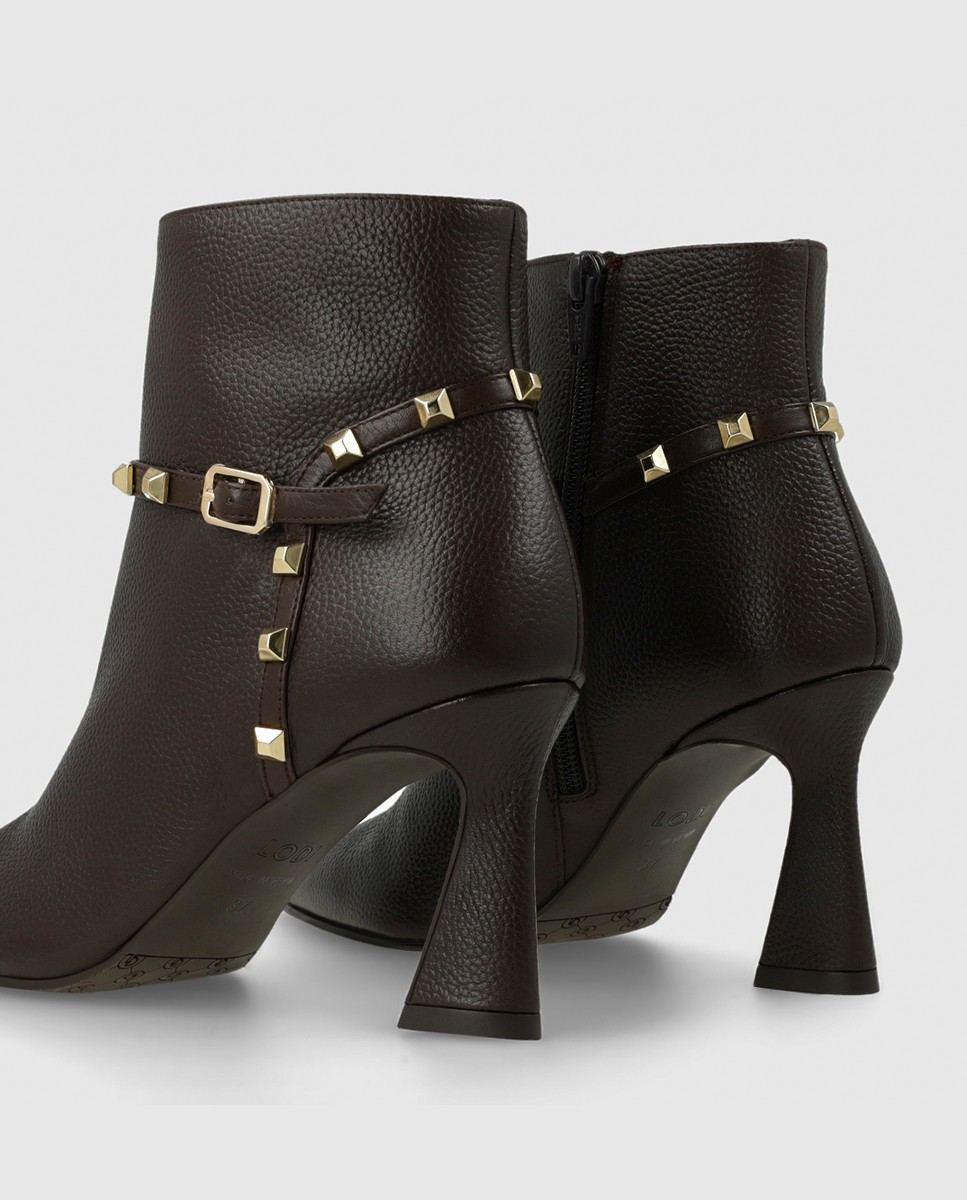 Botines de mujer en piel con tachas - Lodi - Negro Negro-2