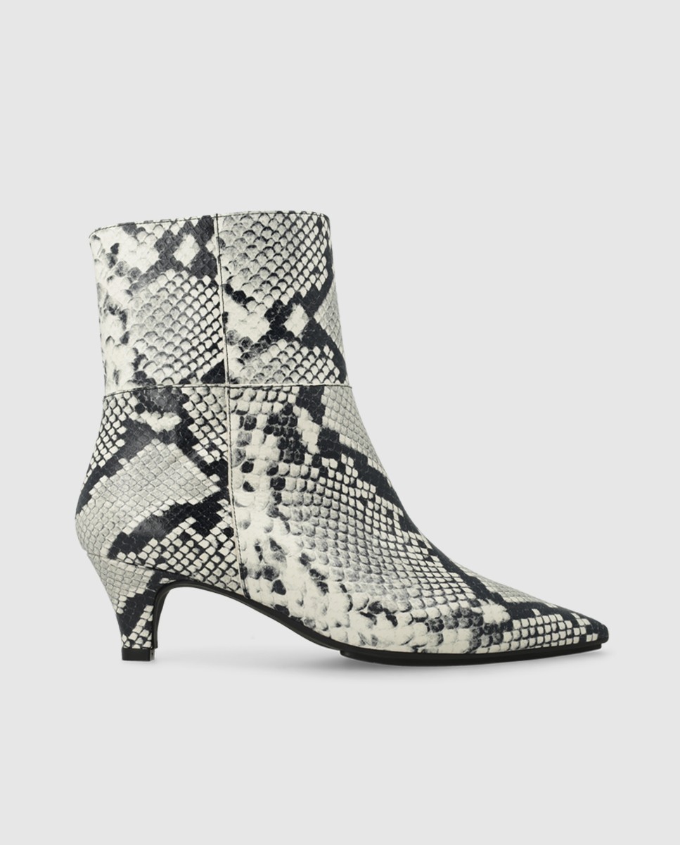 Lodi - Botines de mujer en piel efecto animal print con tacón.