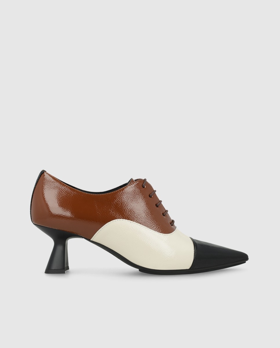 Lodi - Zapatos de mujer en piel tipo oxford con tacón.