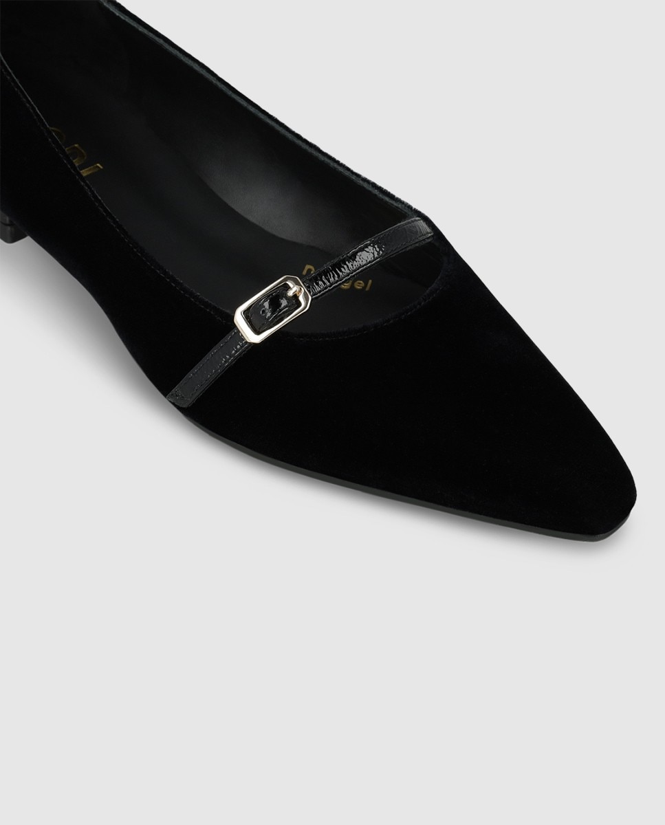 Imagen 4 de Zapatos de salón de mujer en terciopelo - Lodi - Negro Negro