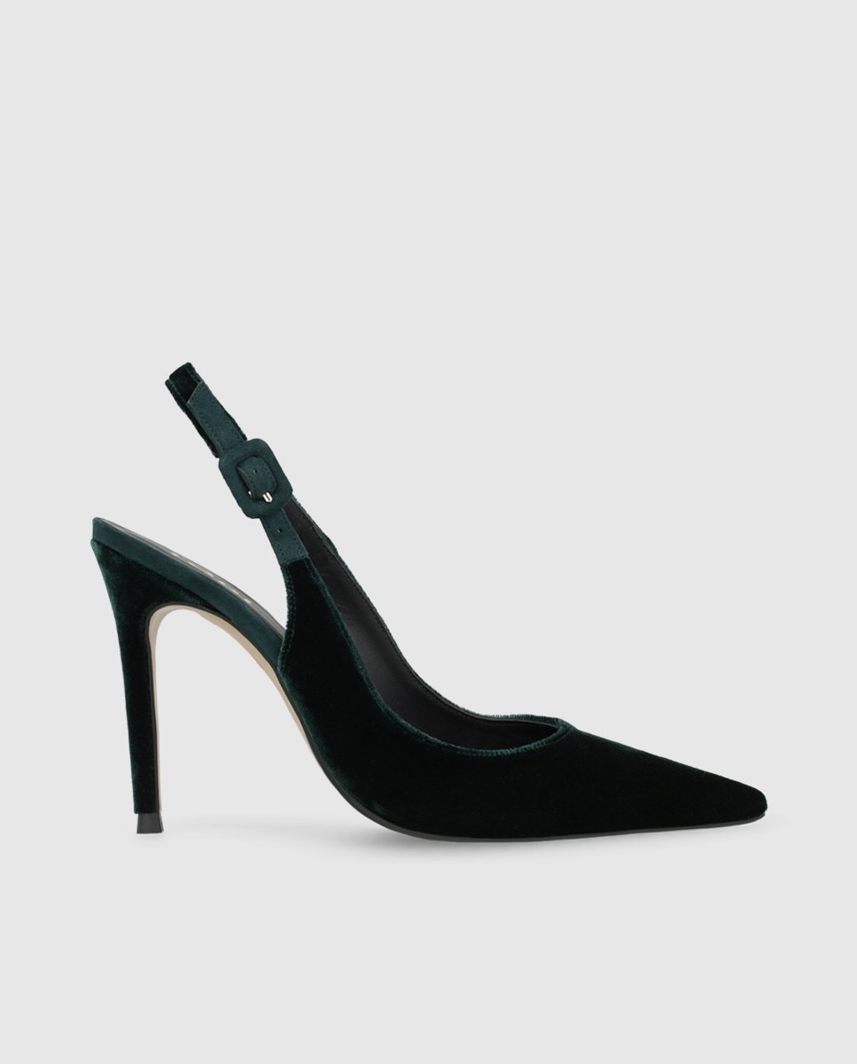 Lodi - Zapatos de salón destalonados de mujer en terciopelo.