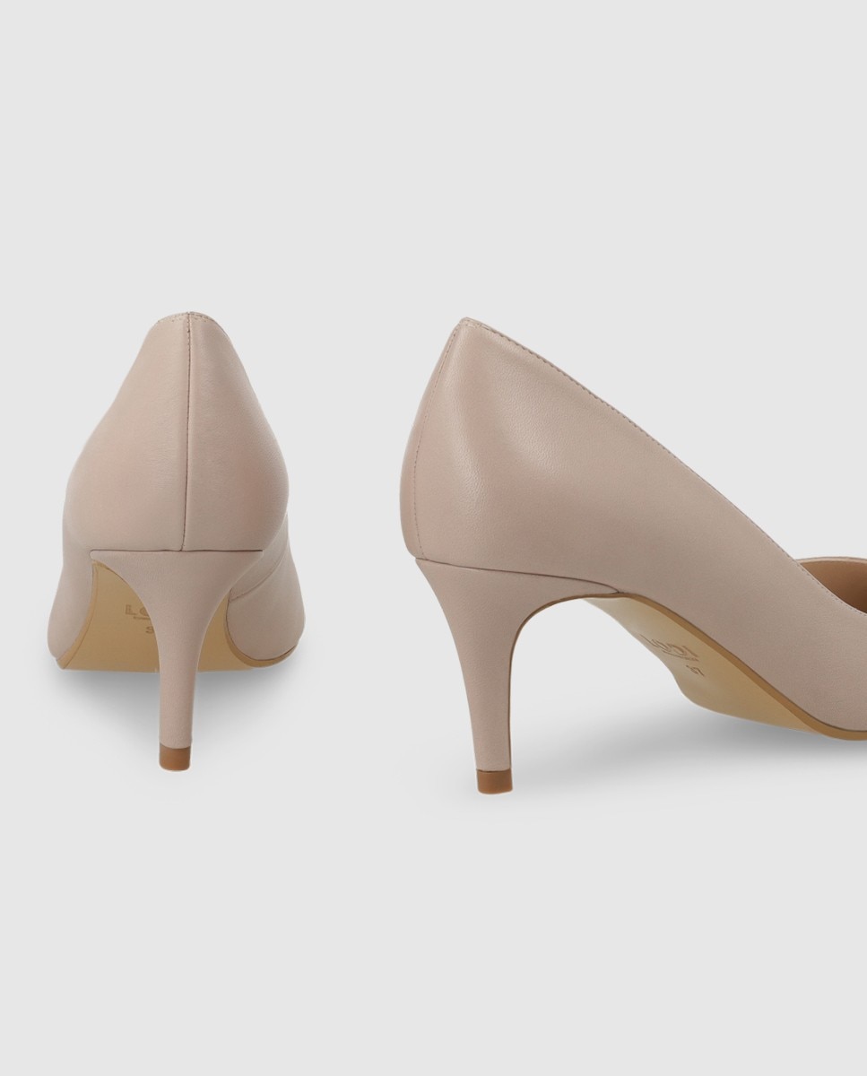 Zapatos de salón de mujer en piel con tacón - Lodi - Beige Beige-2