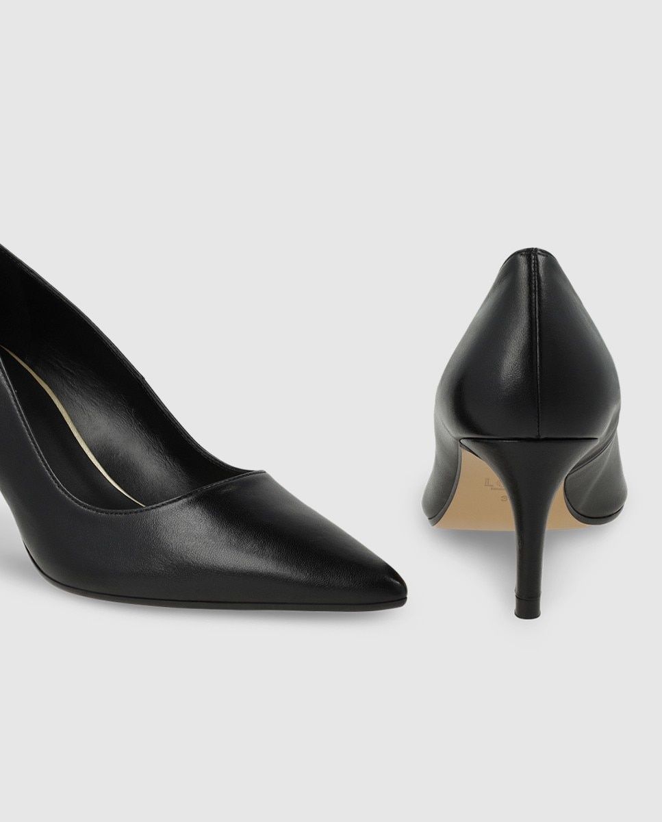 Imagen 4 de Zapatos de salón de mujer en piel con tacón - Lodi - Negro Negro