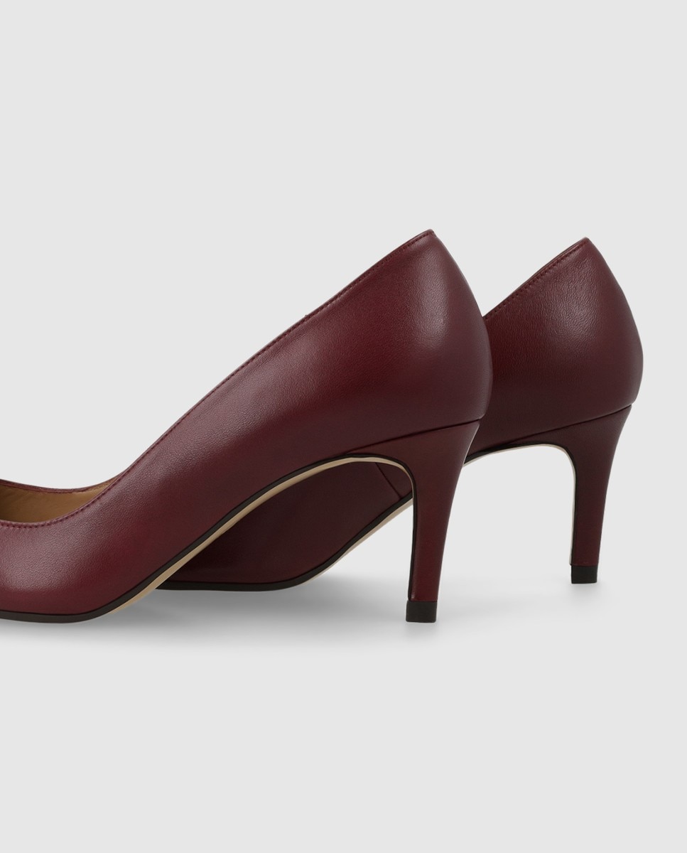 Zapatos de salón de mujer en piel con tacón - Lodi - Burdeos Burdeos-2