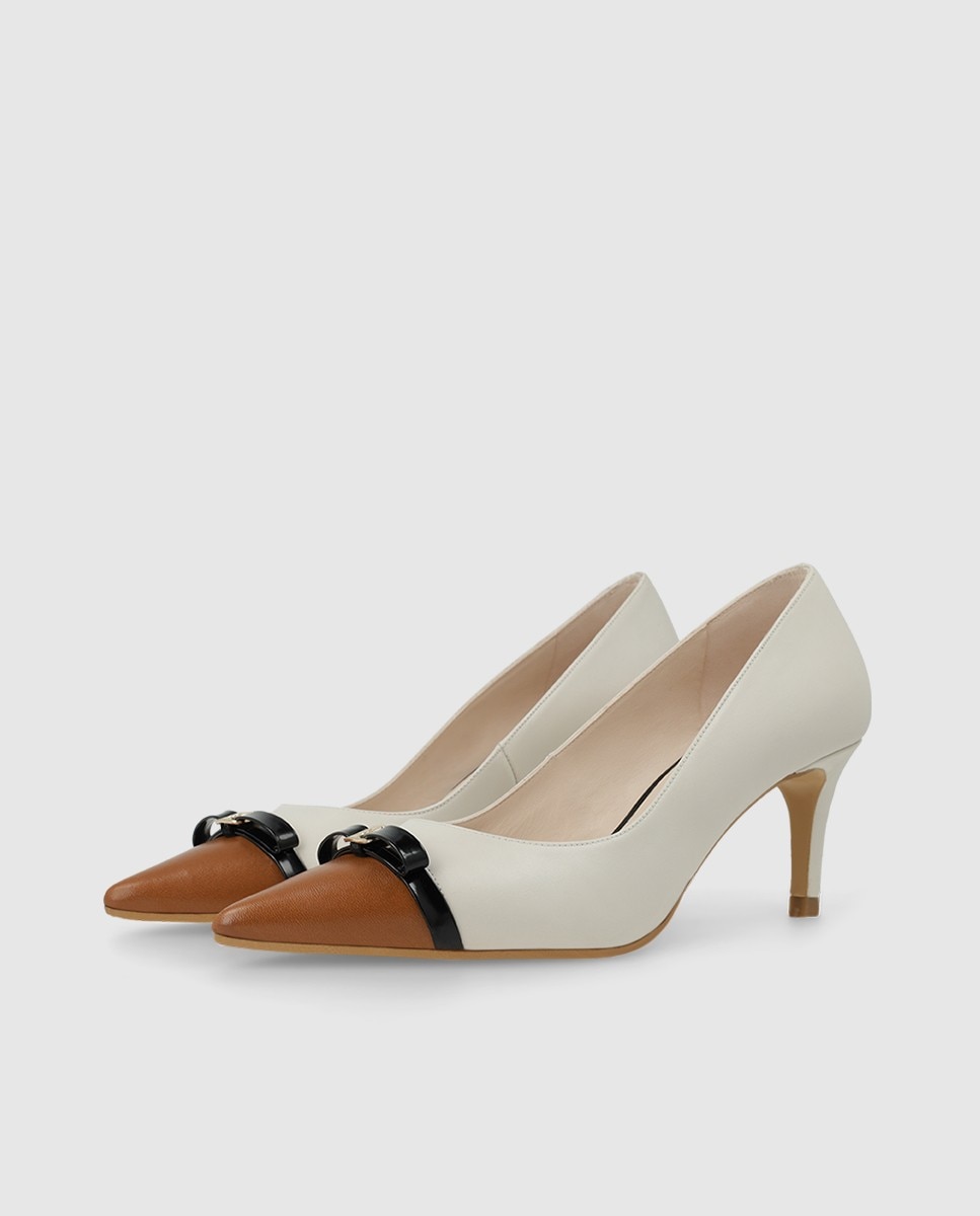 Zapatos de salón de mujer en piel con lazo - Lodi - Blanco Blanco-3