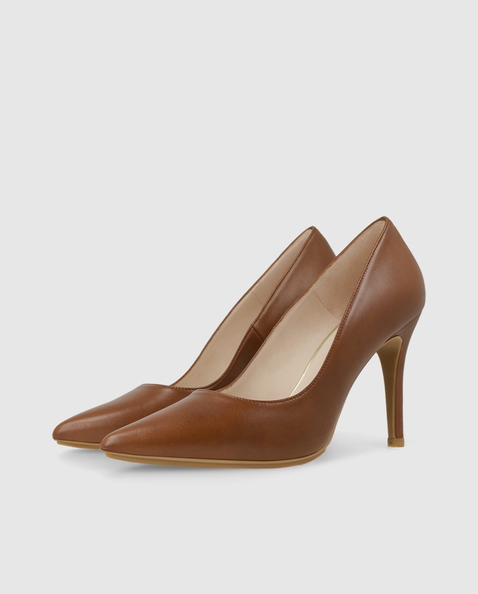 Imagen 3 de Zapatos de salón de mujer en piel con tacón - Lodi - Marrón Marrón