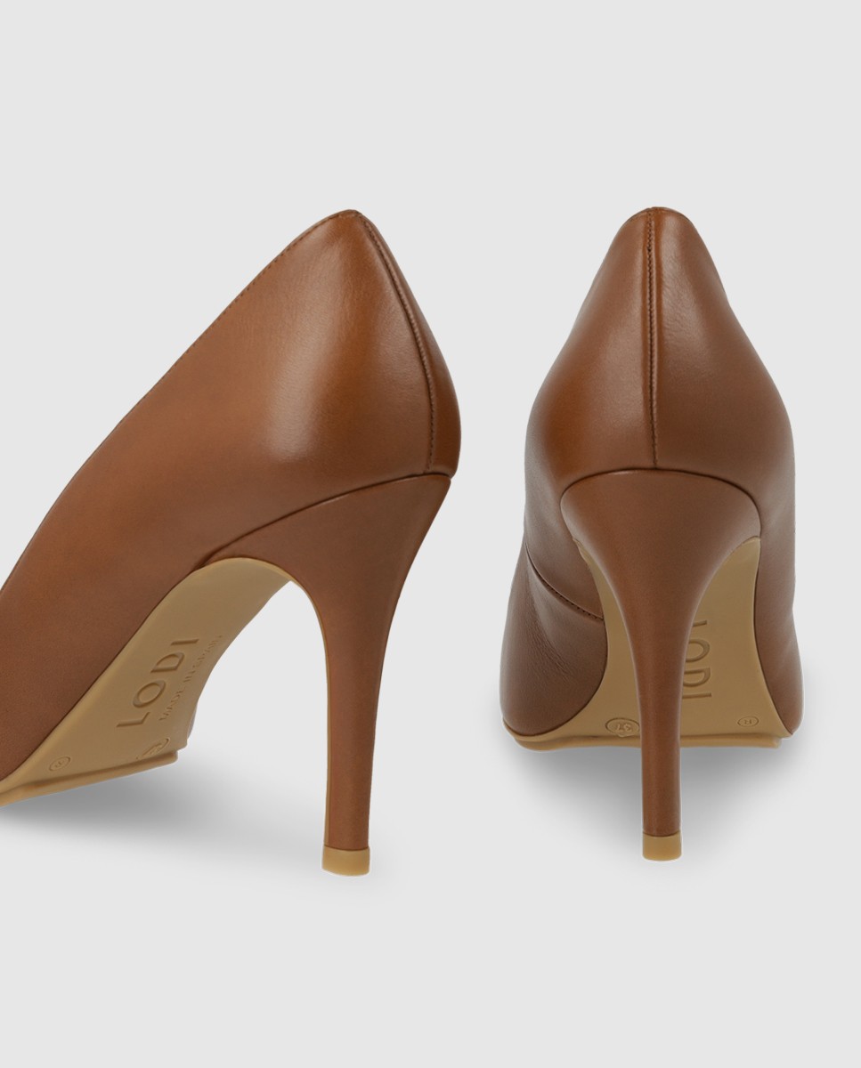 Imagen 2 de Zapatos de salón de mujer en piel con tacón - Lodi - Marrón Marrón