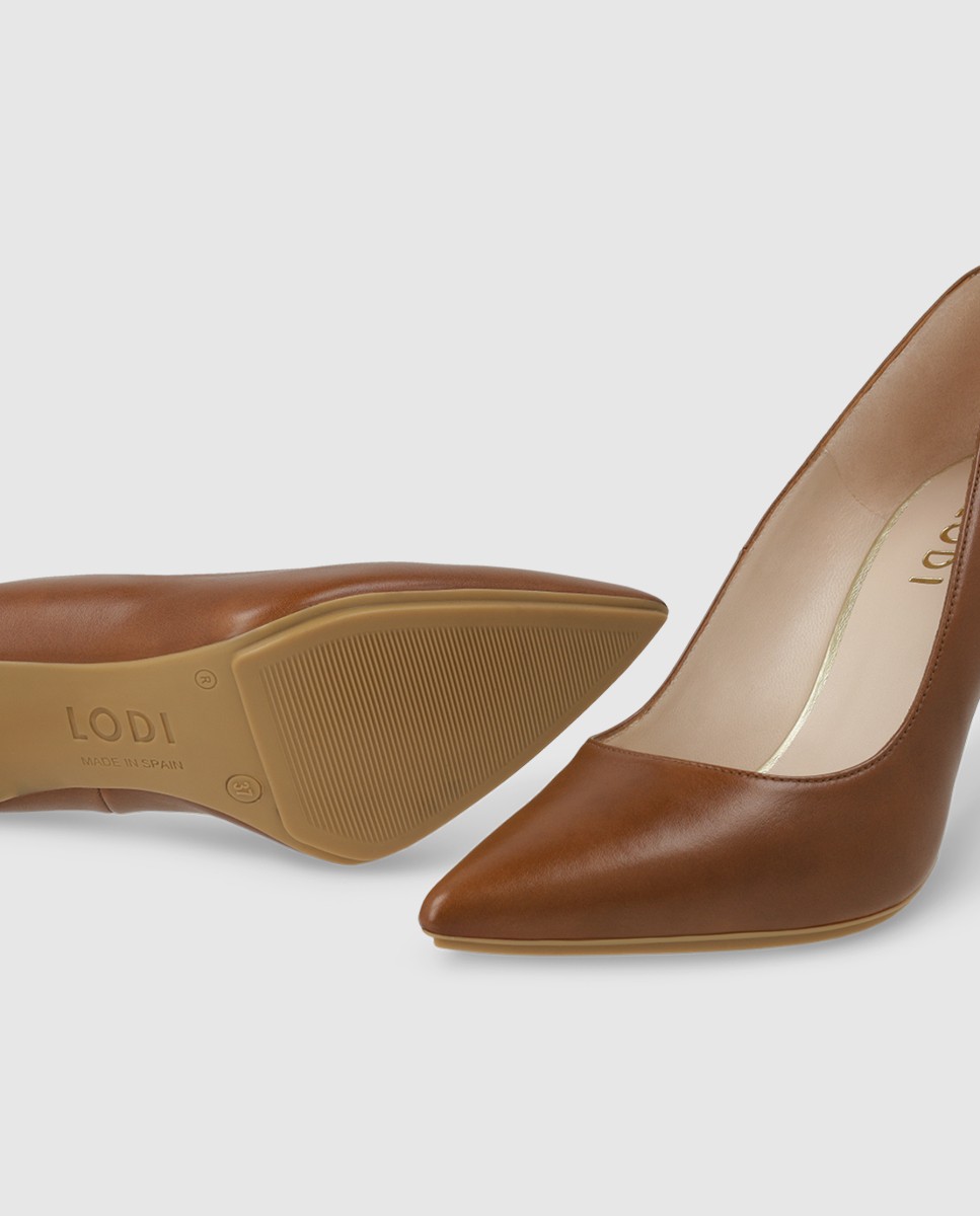 Imagen 4 de Zapatos de salón de mujer en piel con tacón - Lodi - Marrón Marrón