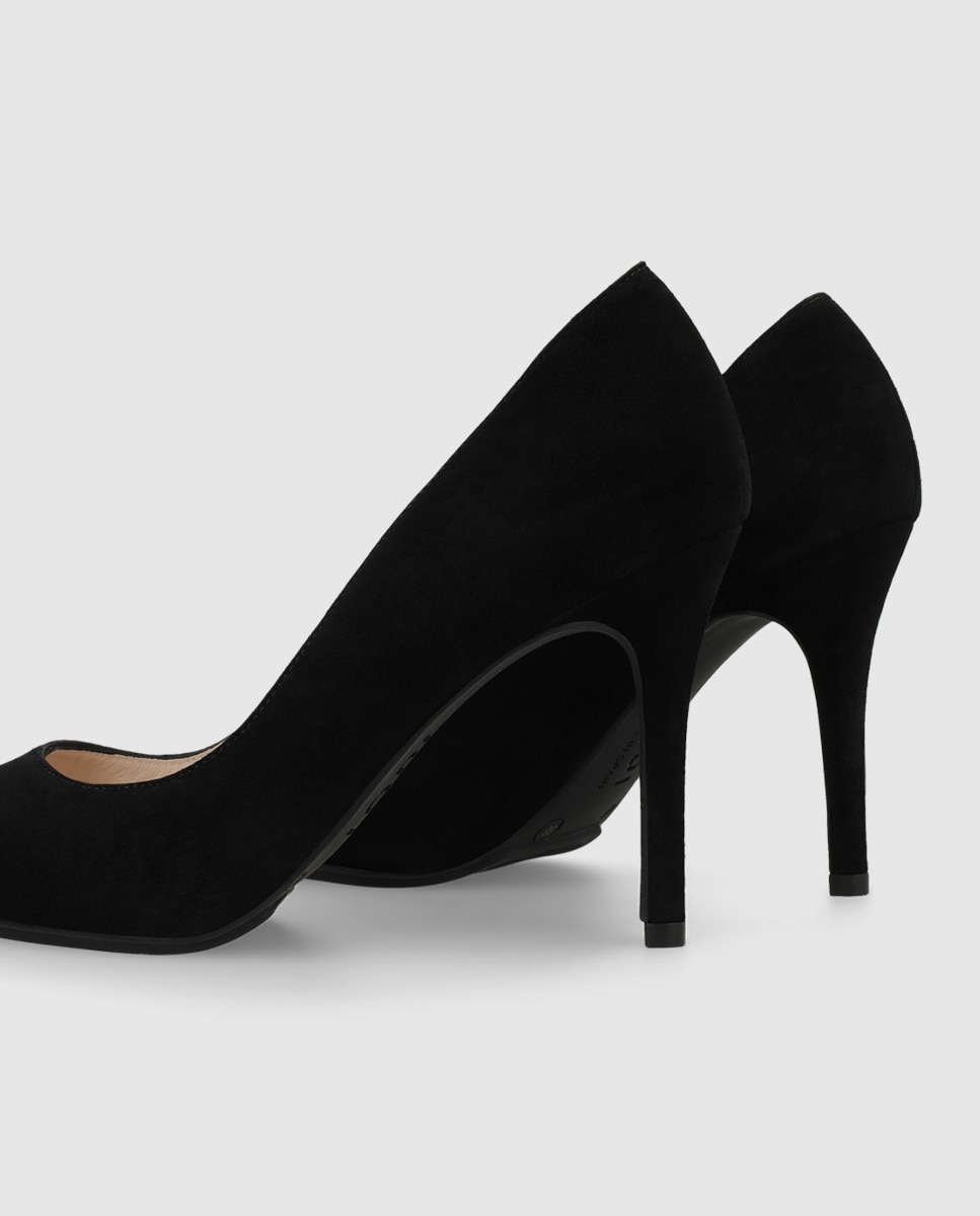 Zapatos de salón de mujer en ante con tacón - Lodi - Negro Negro-2