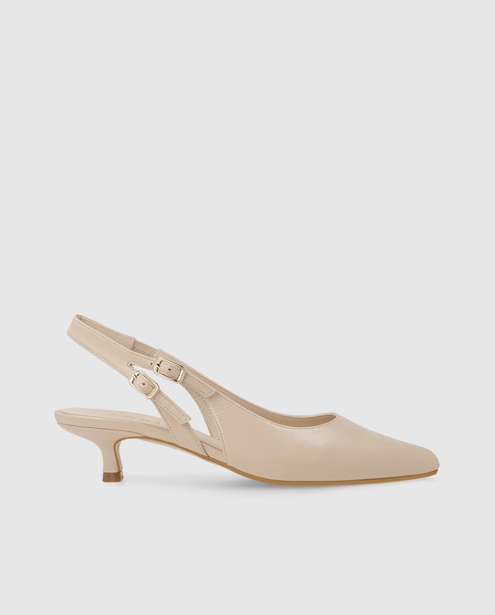 Zapatos de salón destalonados de mujer en piel - Lodi - Natural Natural-1
