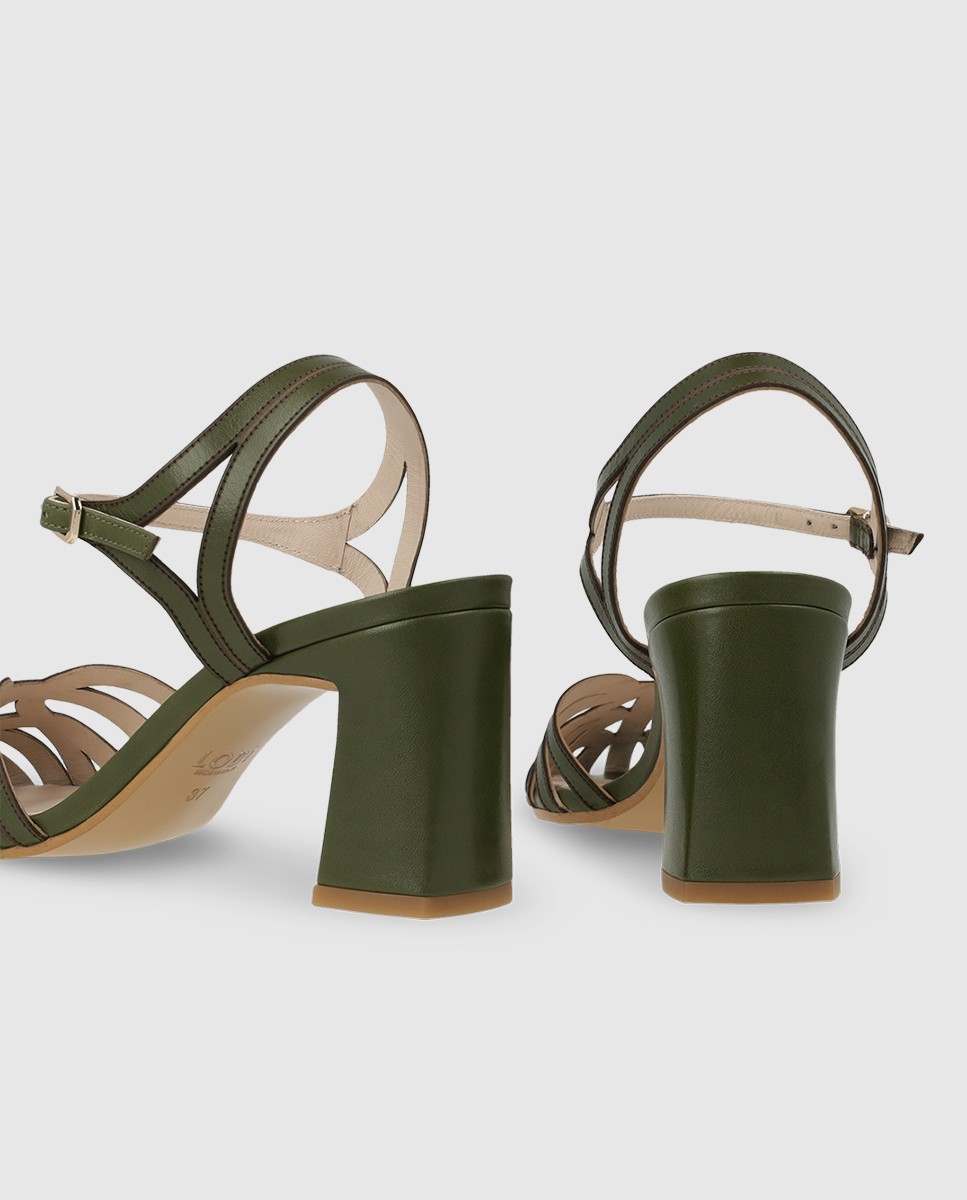 Sandalias de mujer en piel tipo cangrejera - Lodi - Verde Verde-2