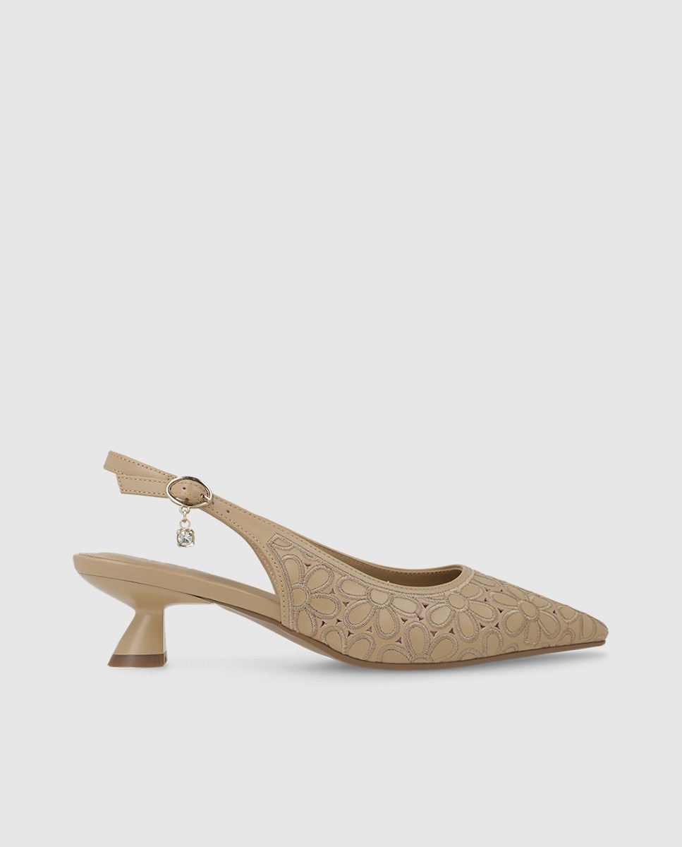 Zapatos de salón destalonados de mujer en piel - Lodi - Nude Nude-1