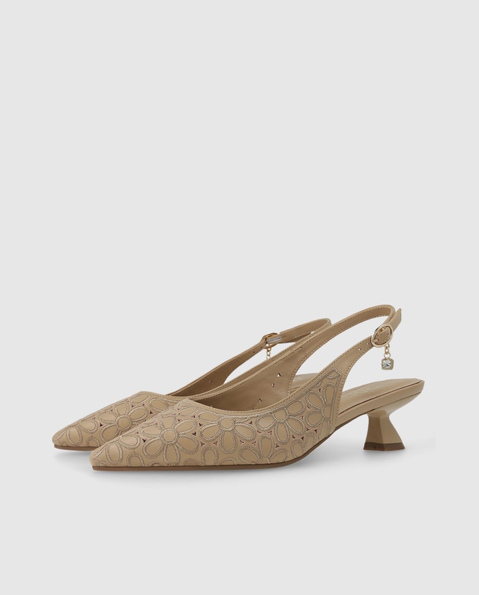 Zapatos de salón destalonados de mujer en piel - Lodi - Nude Nude-3