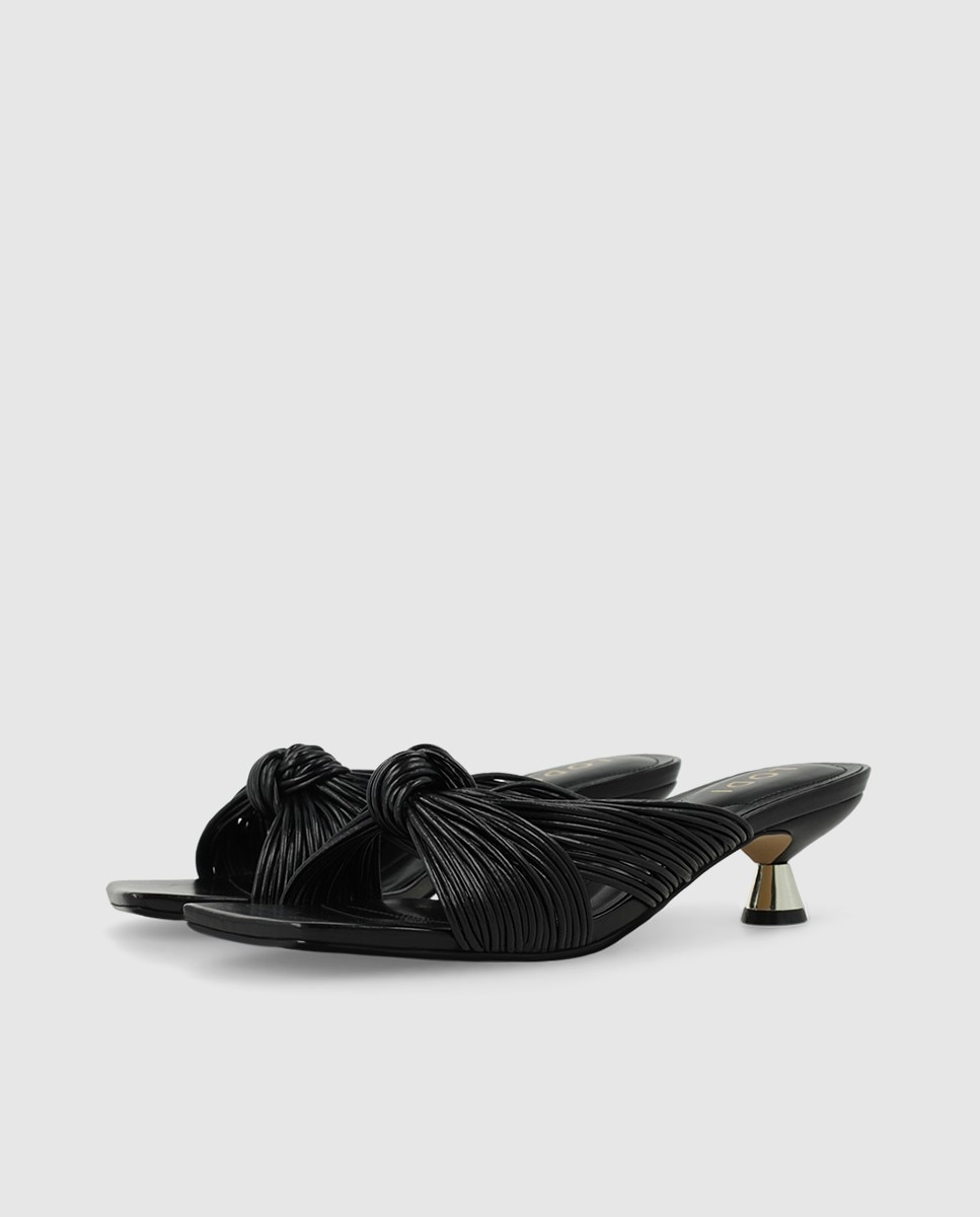 Sandalias de mujer efecto piel tacon pintado - Lodi - Negro Negro-3