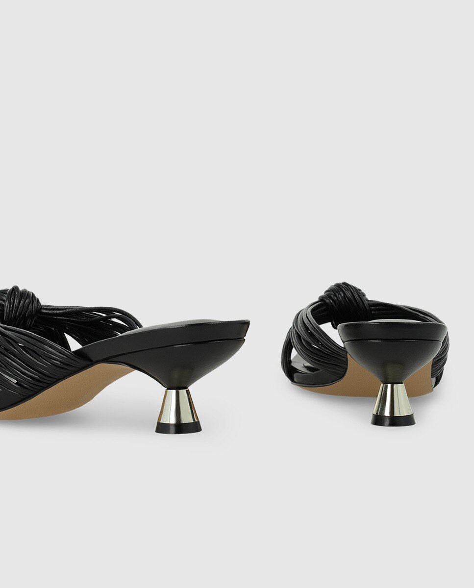 Sandalias de mujer efecto piel tacon pintado - Lodi - Negro Negro-2
