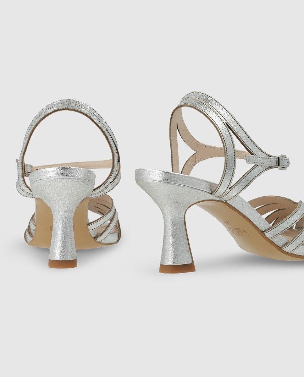 Sandalias de mujer en piel con tacón - Lodi - Oro Oro-2