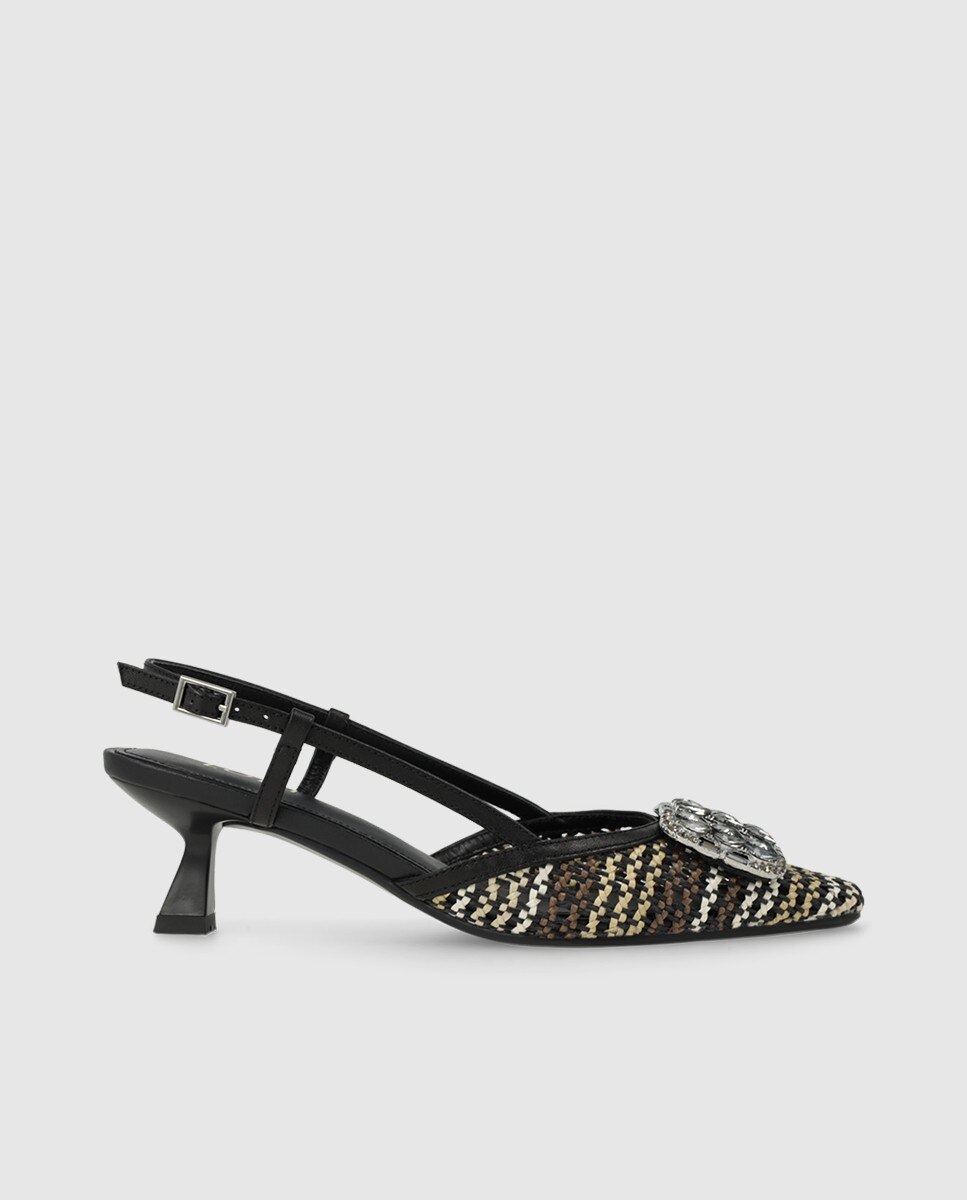 Zapatos de salón destalonados de mujer en piel - Lodi - Negro Negro-1