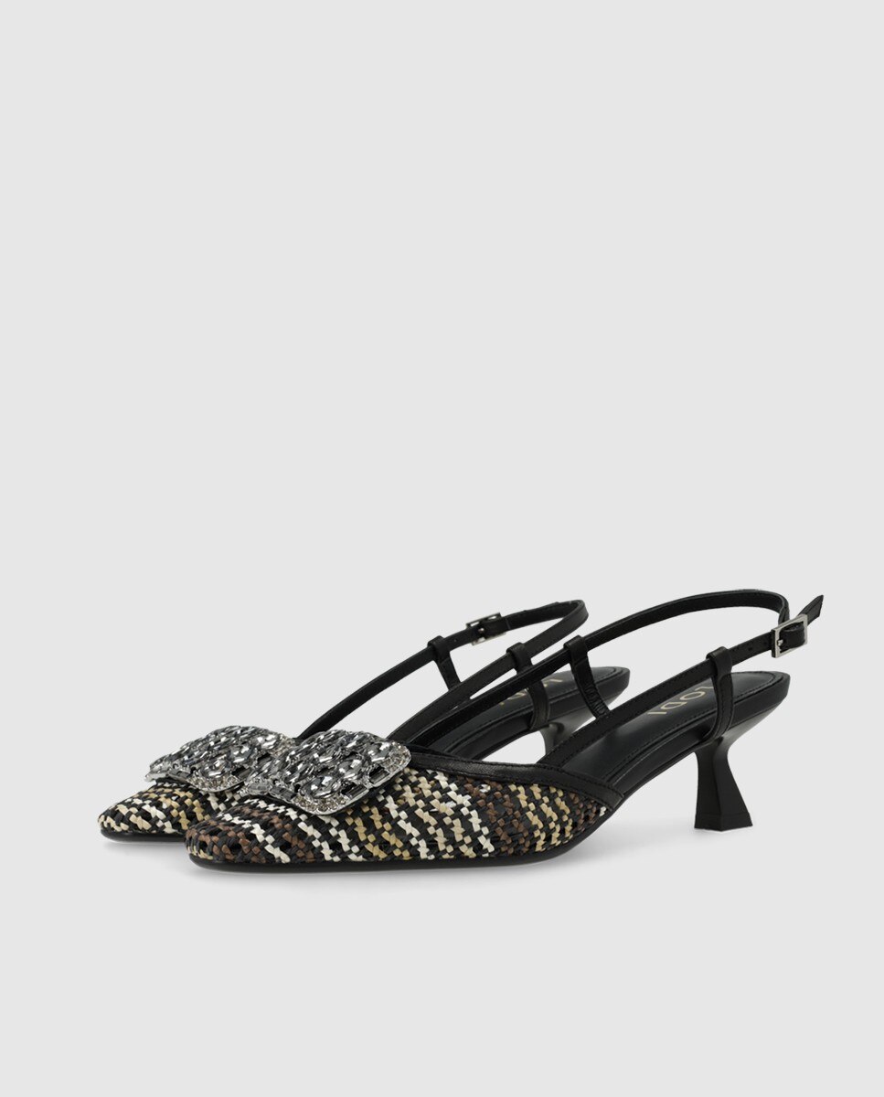 Zapatos de salón destalonados de mujer en piel - Lodi - Negro Negro-3