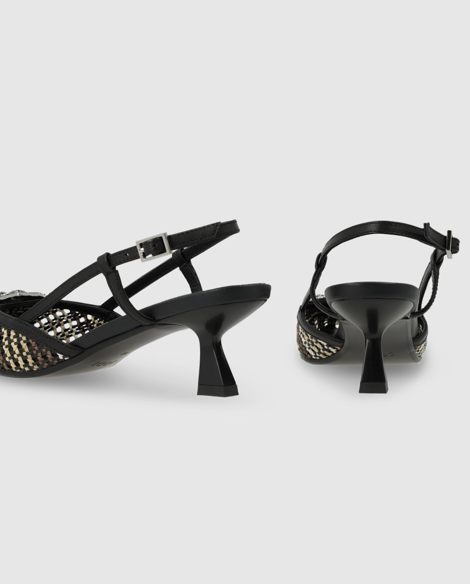 Zapatos de salón destalonados de mujer en piel - Lodi - Negro Negro-2