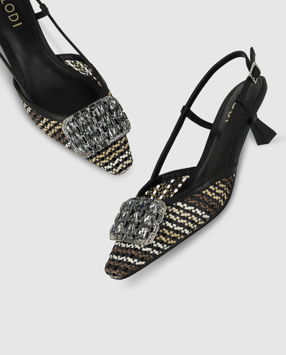 Zapatos de salón destalonados de mujer en piel - Lodi - Negro Negro-4
