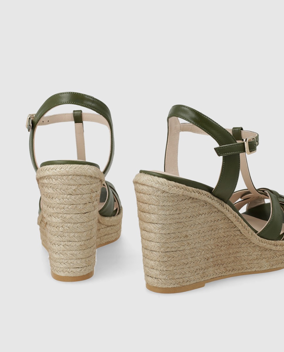 Sandalias de plataforma de mujer en piel - Lodi - Verde Verde-2