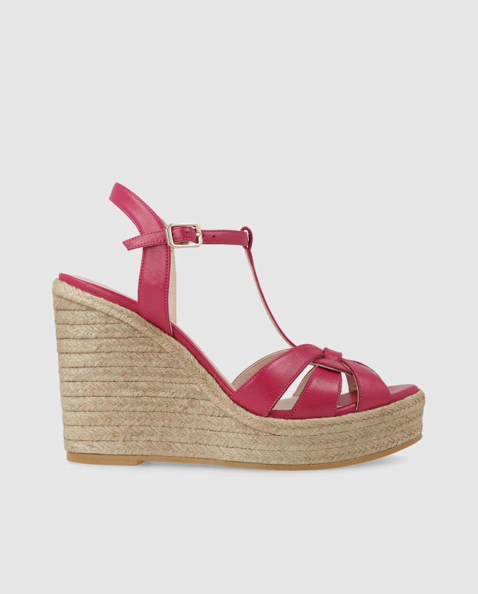 Sandalias de plataforma de mujer en piel - Lodi - Rosa Rosa-1