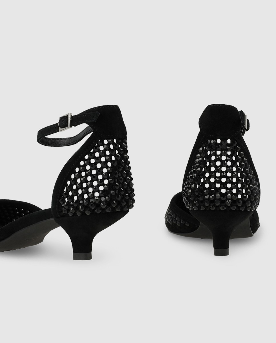Imagen 2 de Zapatos de mujer en ante y pedrería - Lodi - Negro Negro