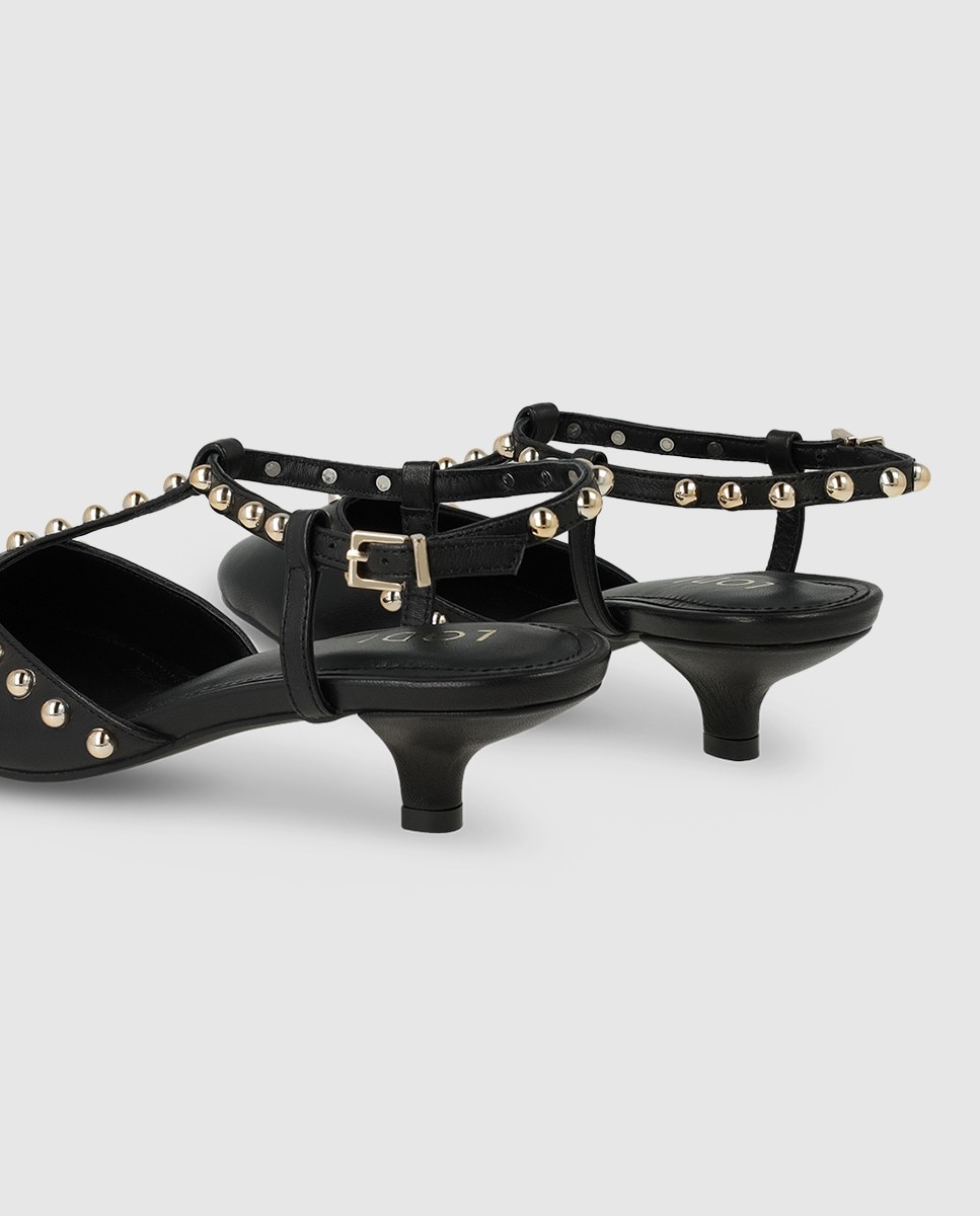 Imagen 2 de Zapatos de mujer en piel y tachas - Lodi - Negro Negro