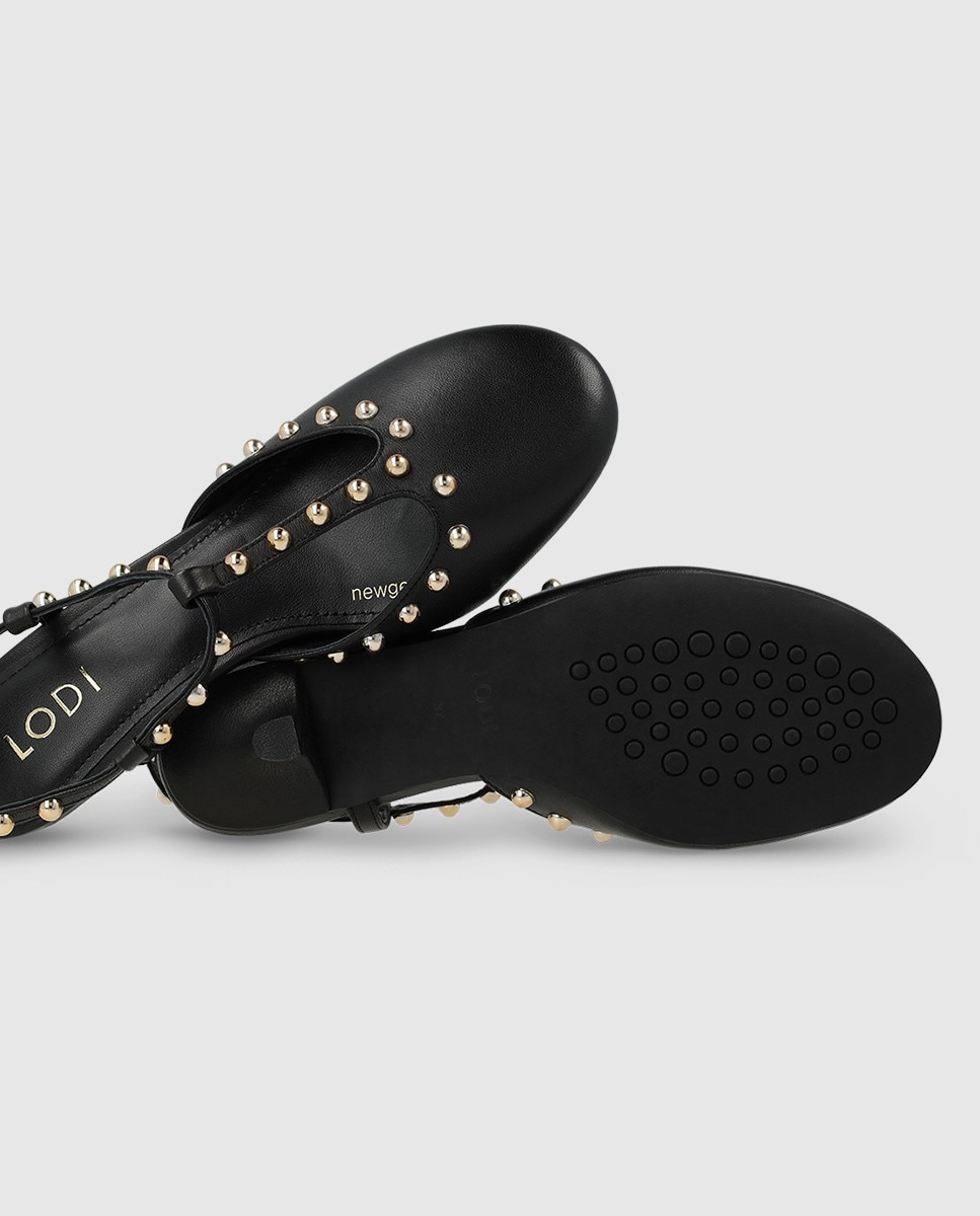 Imagen 4 de Zapatos de mujer en piel y tachas - Lodi - Negro Negro
