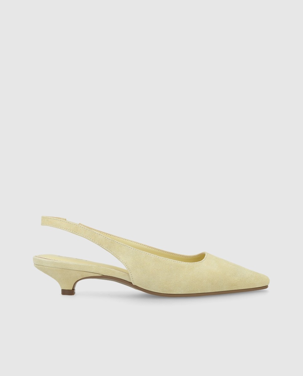 Imagen 1 de Zapatos de salón destalonados de mujer en ante - Lodi - Amarillo Amarillo