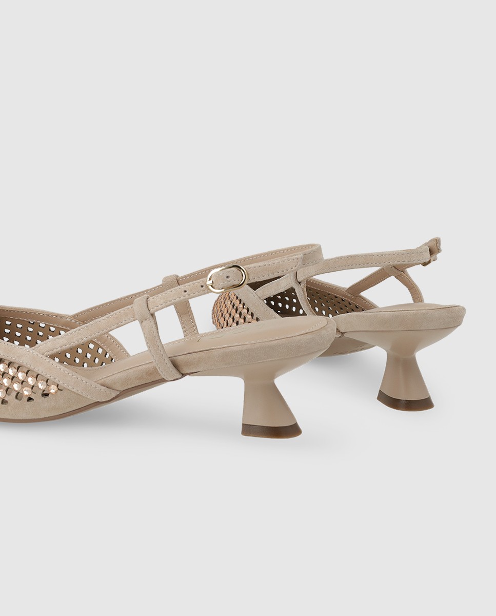 Zapatos de salón destalonados de mujer en ante - Lodi - Natural Natural-2